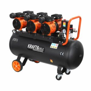 Olajmentes kompresszor, 100L, 3x1500W | KD1394, rengeteg tiszta sűrített levegőt biztosít olaj nélkül, ideális műhelyi és otthoni munkához egyaránt.