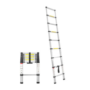 Alumínium létra, teleszkópos, 8 fokos | KD4072