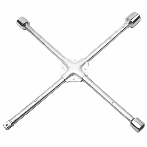 Kerékcsavarkulcs, 17x19x22 mm, 1/2” | TOPEX személygépkocsik kerekek kényelmes cseréjéhez készült, többféle méretű dugókkal ellátva.