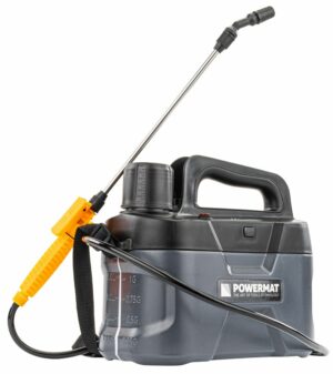 Az akkumulátoros permetező, 5L | PM-OA-5KA alkalmas kerti és gyümölcsösi munkákhoz, kényelmes hordozással és egyszerű permetezésvezérléssel.