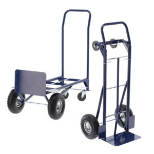 Univerzális szállítókocsi 2 az 1-ben, 150 kg, kék | Garden Line ötvözi a kézikocsi és a platós kocsi funkcióit, így ideális segítőtárs.