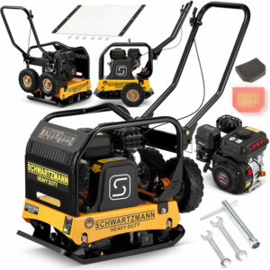 Vibrációs lemez ZG140TK, 120 kg, 6,5 LE | Schwartzmann egy nagy teljesítményű, Loncin motorral felszerelt benzinüzemű talajtömörítő, amely építési és terepi munkákhoz alkalmas.
