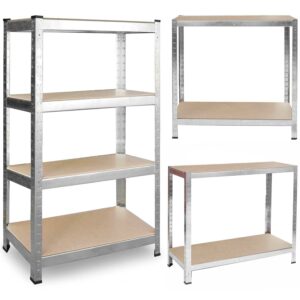 Fém tárolóállvány, 180x90x40cm, 600kg | A Plonos praktikus helyet biztosít különféle tárgyak tárolására, alkalmas műhelybe, garázsba és otthonra.