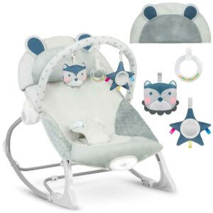 Vibrációs ringatószék, szürke | Ricokids