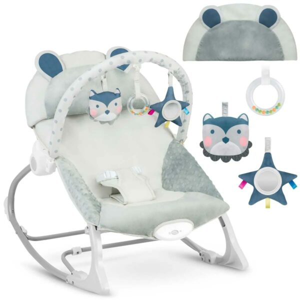 Vibrációs ringatószék, szürke | Ricokids