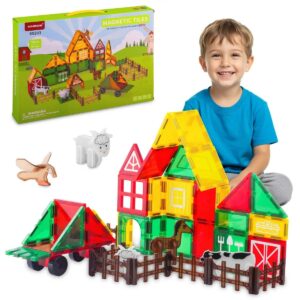 Mágneses építőkészlet RK-781, 76 darabos, farm | Ricokids