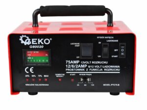 Autós töltő indítóval, 75A, 6/12V | GEKO