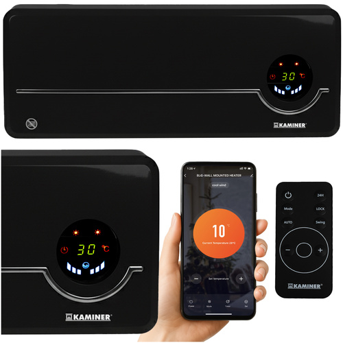 Airo Kaminer légfüggöny fűtőberendezés, 2000W, fekete | Kaminer Airo Kaminer légfüggöny fűtőberendezés, 2000W, fekete | Kaminer