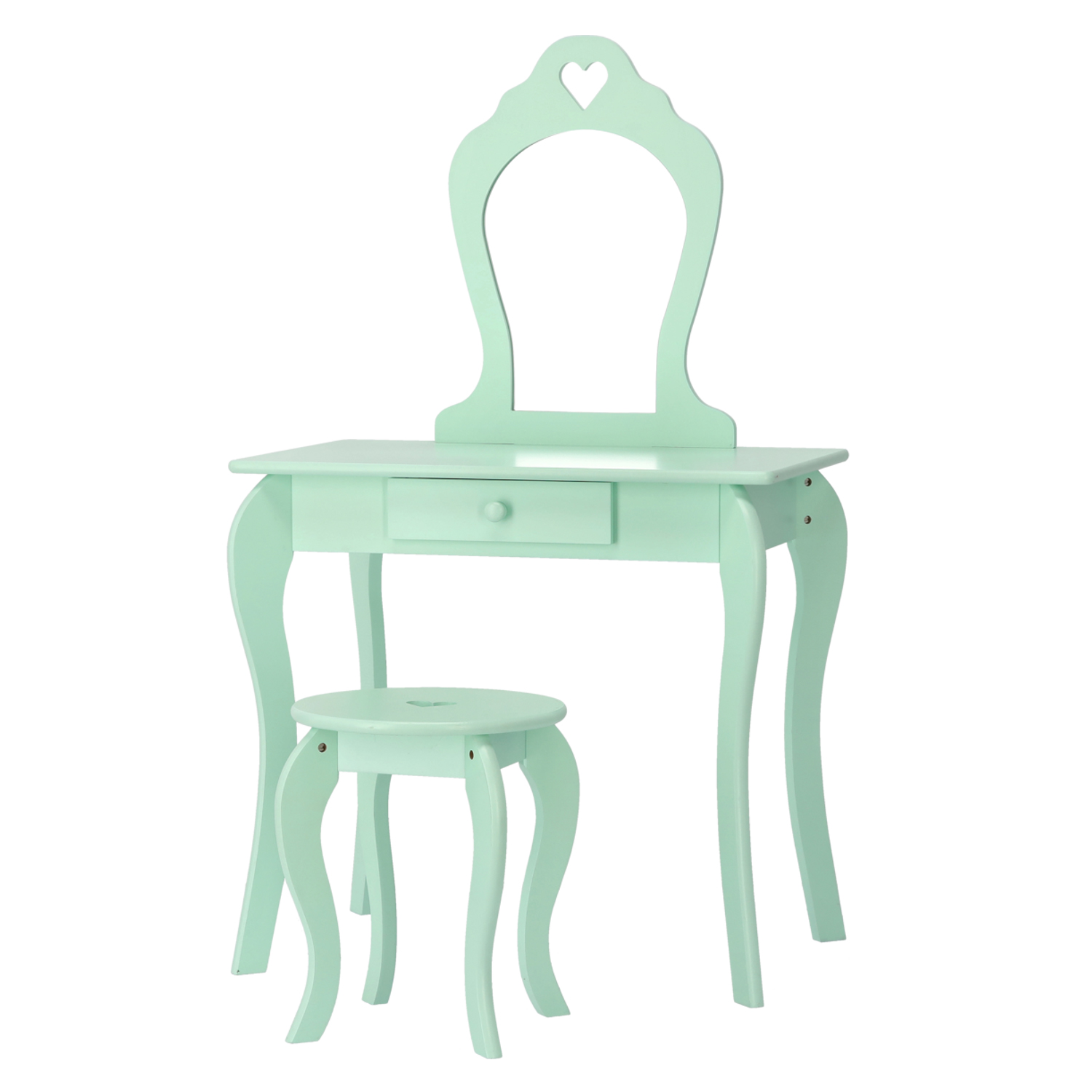 Gyerek fésülködőasztal tükrös | zöld Gyerek fésülködőasztal tükrös | zöld