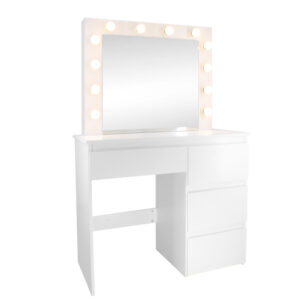Fésülködőasztal LED PRO HOLLYWOOD | fehér