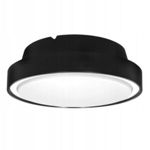 Mozgásérzékelős mennyezeti lámpa 2xE27, 30cm | fekete