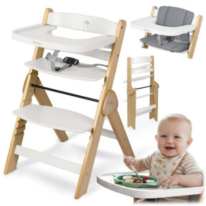 Gyerek étkezőszék Timo 2 az 1-ben, fehér | Nukido