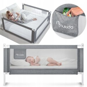 Biztonsági ágyrács NK-227, 200cm, szürke | Nukido