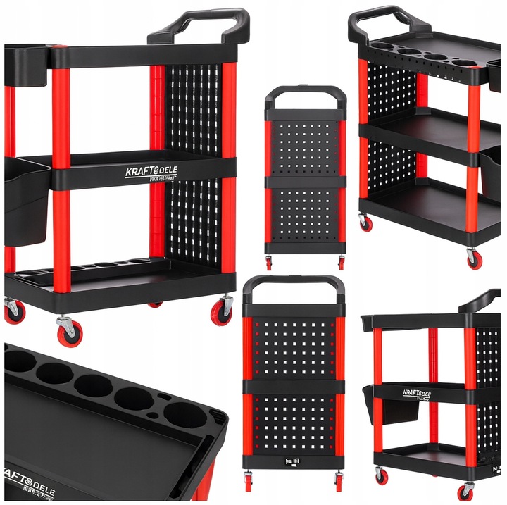 Műhelykocsi, 3 polc | KD1076 Műhelykocsi, 3 polc | KD1076