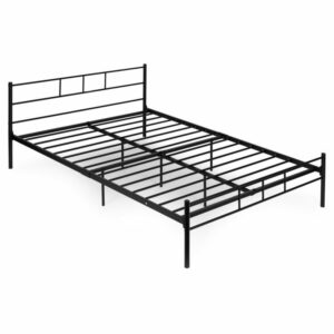 Fém ágy, 160x200cm, fekete alapkeret | ModernHome