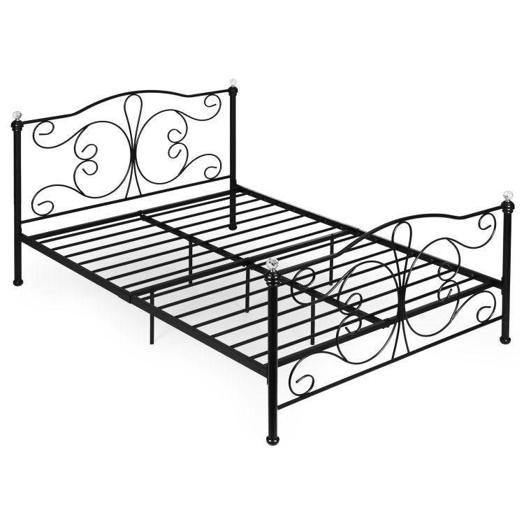 Fémágy, 140x200, fekete váz | ModernHome Fémágy, 140x200, fekete váz | ModernHome