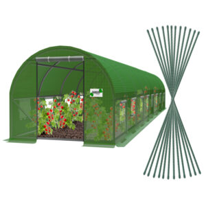Kerti üvegház 8x4m, zöld | 32m2