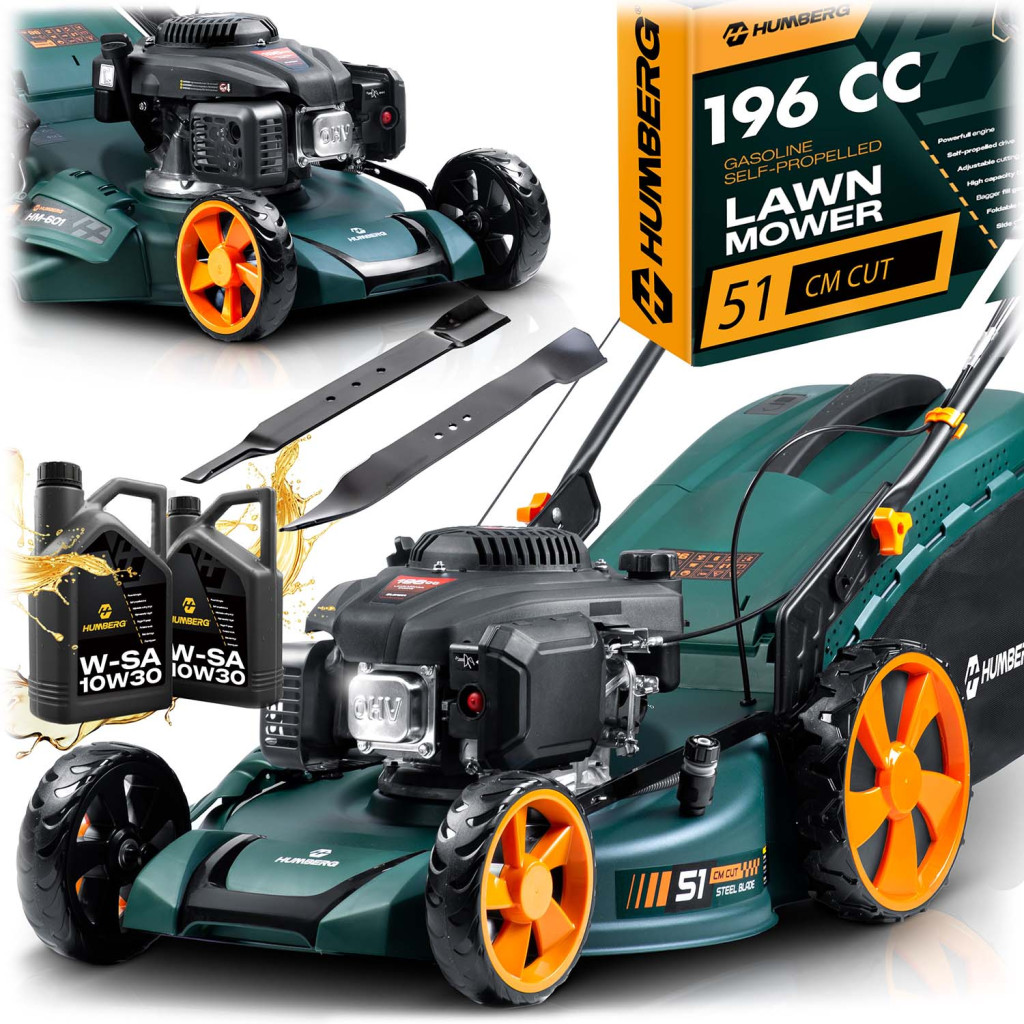 Benzines fűnyíró HM-601, Loncin, 51cm, 70L | Humberg Benzines fűnyíró HM-601, Loncin, 51cm, 70L | Humberg