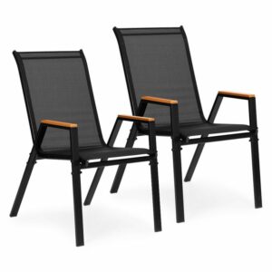 Kerti székek SC-092W, 2 db, fekete | MultiGarden